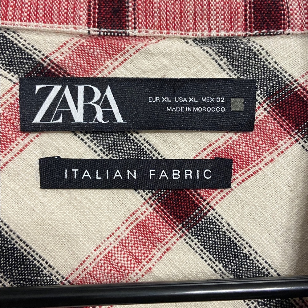 Zara Red and Black Plaid Fabric - Picture 2 of 3